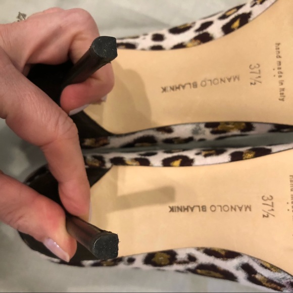 Manolo Blahnik Leopard Pimp 7.5 Pre-Owned - Picture 10 of 10